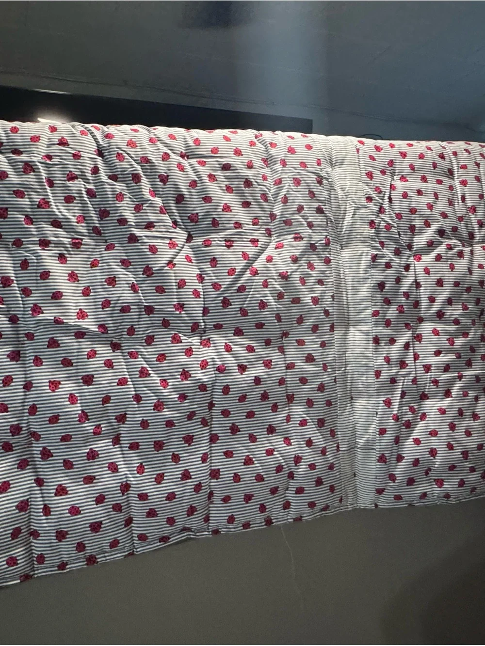 Handmade Green Patchwork Quilt with Tied Accents 64x41